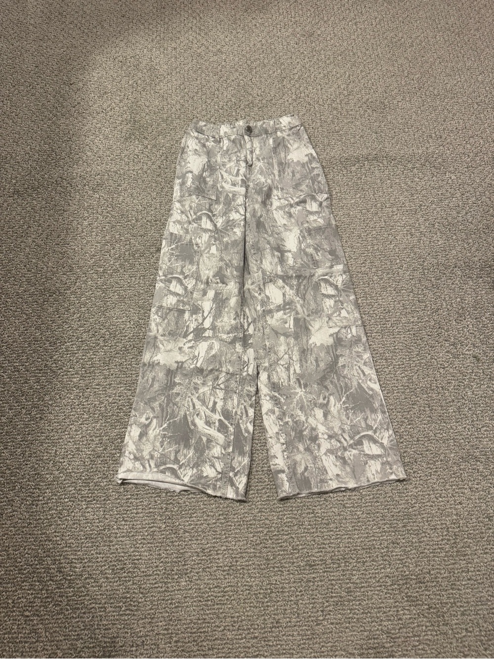 No Boundaries Gray & White camo Wide Leg Pants
